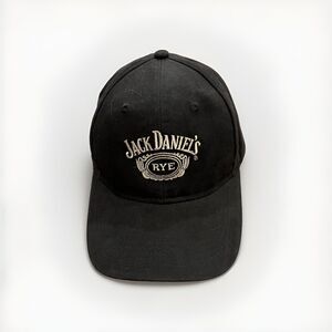 Paramount Mens Black Jack Daniels Rye Whiskey Adjustable Strapback Hat Cap